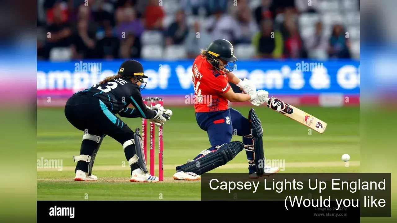 Capsey Shines as England Edge Past New Zealand in T20 Thriller