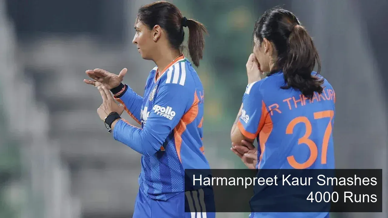 Harmanpreet Kaur Breaks Historic Barrier, Becomes 3rd Woman in T20Is to Reach 4000 Runs